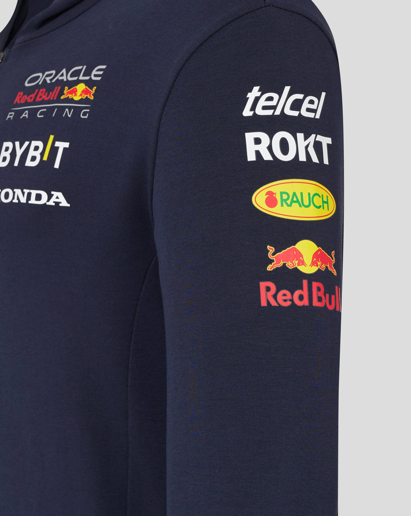 Red Bull Racing F1 Men's 2024 Team Full Zip Hooded Sweatshirt- Navy Hoodies Red Bull Racing 