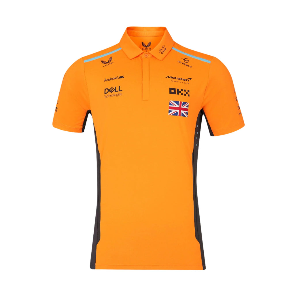 McLaren F1 Men's 2024 Lando Norris Team Drivers Polo - Papaya Polos McLaren-Castore 