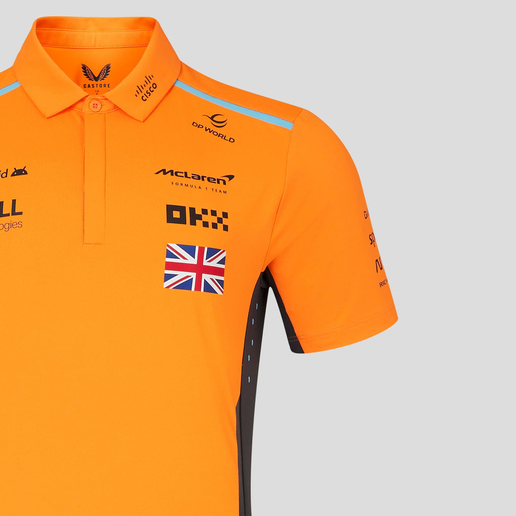 McLaren F1 Men's 2024 Lando Norris Team Drivers Polo - Papaya Polos McLaren-Castore 