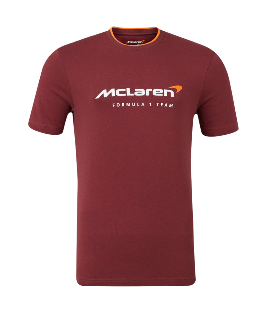 McLaren F1 Men's Core Essentials T-Shirt -Port Red/Smoke Green T-shirts McLaren-Castore S Red 