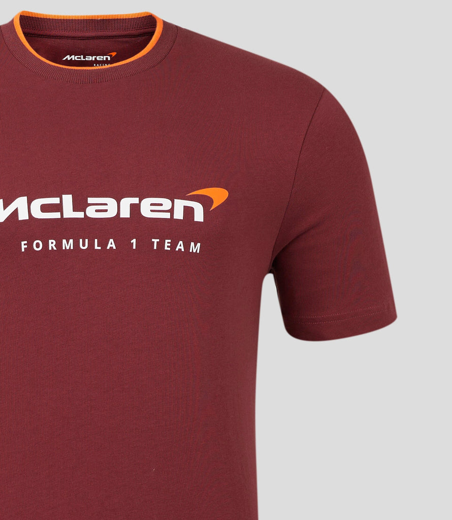 McLaren F1 Men's Core Essentials T-Shirt -Port Red/Smoke Green T-shirts McLaren-Castore 