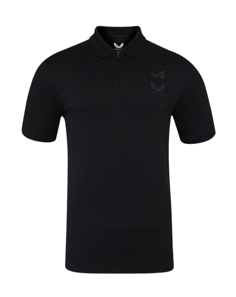 Alpine Racing F1 Dual Brand Polo Shirt - Caviar Black Polos Alpine 