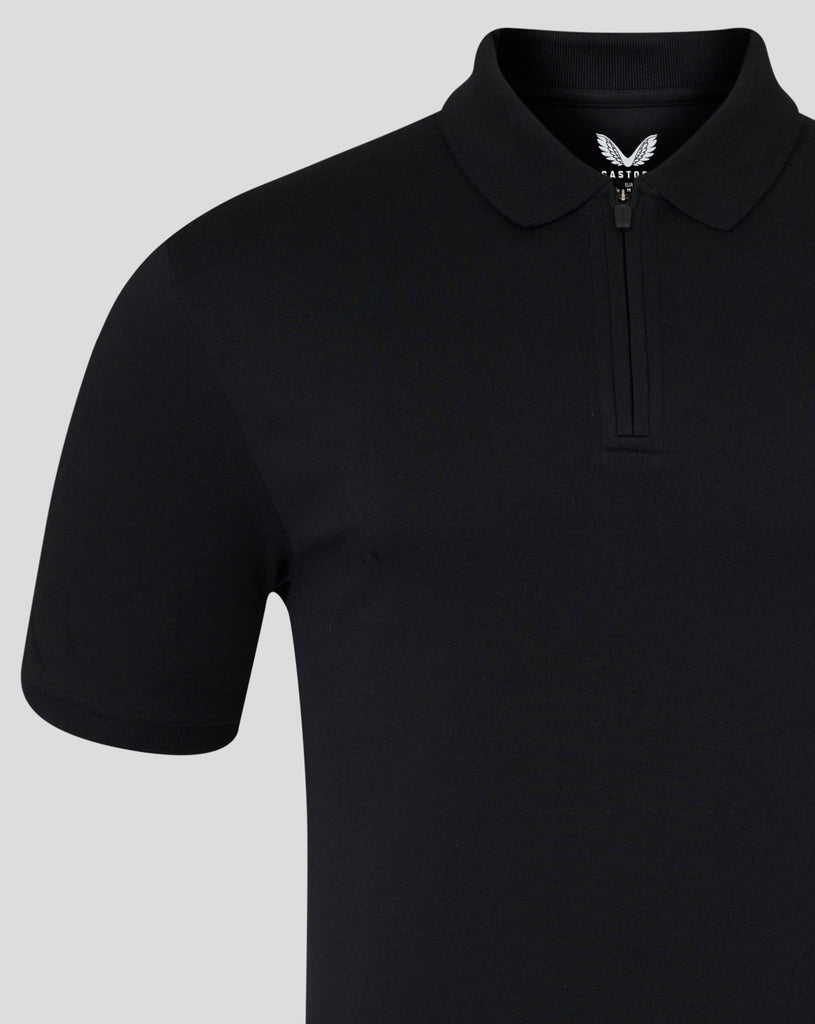 Alpine Racing F1 Dual Brand Polo Shirt - Caviar Black Polos Alpine 