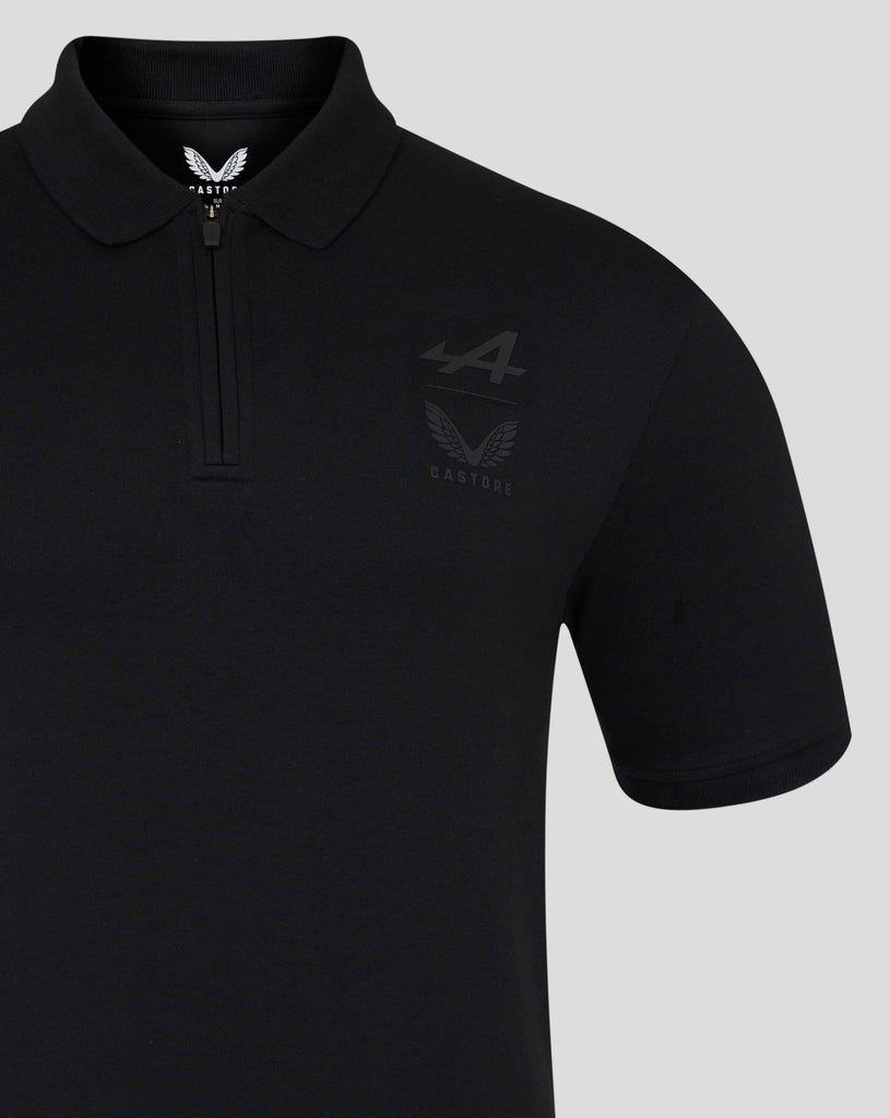 Alpine Racing F1 Dual Brand Polo Shirt - Caviar Black Polos Alpine 