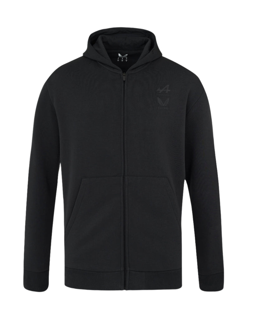 Alpine Racing F1 Dual Brand Full Zip Hoodie - Caviar Black Hoodies Alpine 