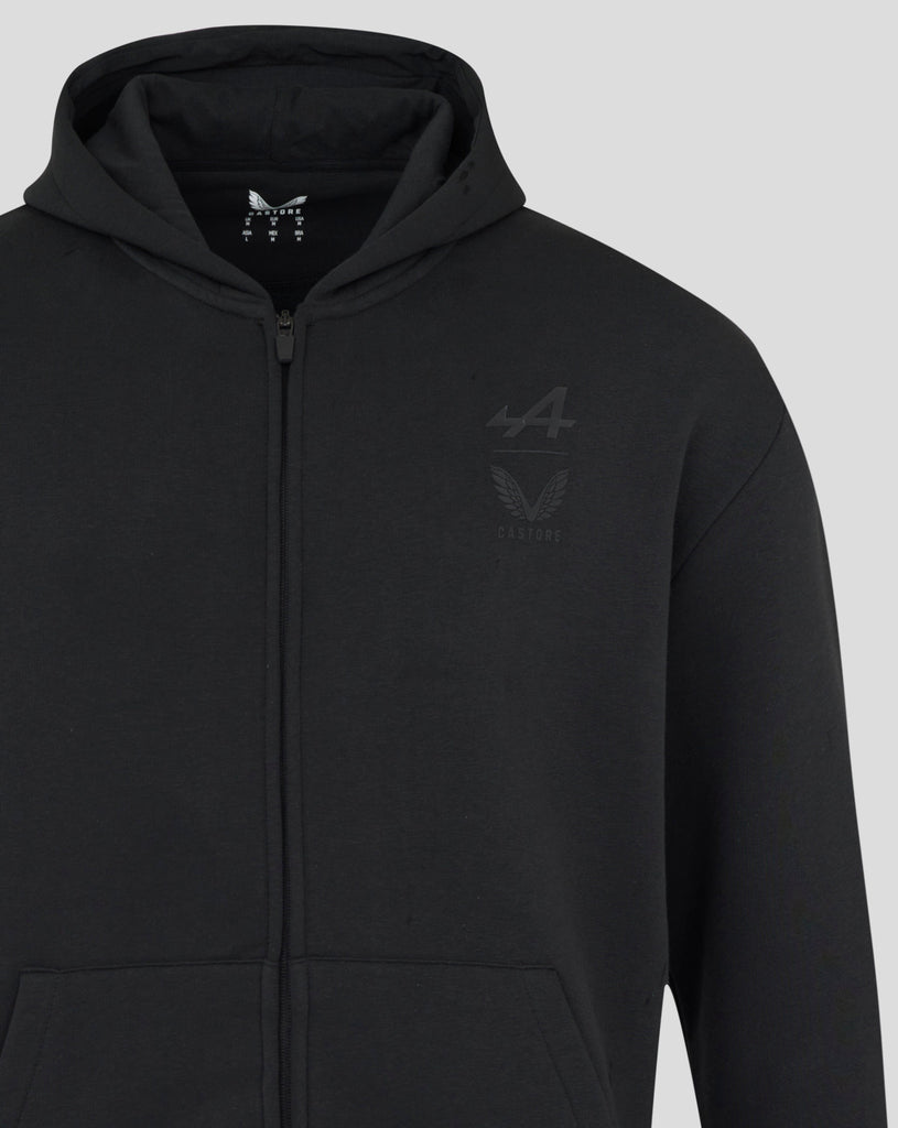 Alpine Racing F1 Dual Brand Full Zip Hoodie - Caviar Black Hoodies Alpine 