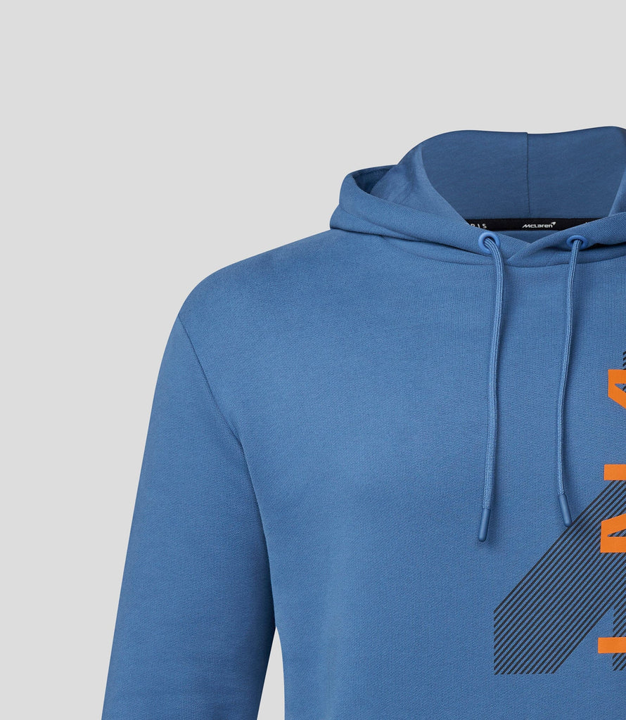 McLaren F1 Lando Norris Men's Core Essential Hoodie- Anthracite/Blue Hoodies McLaren-Castore 