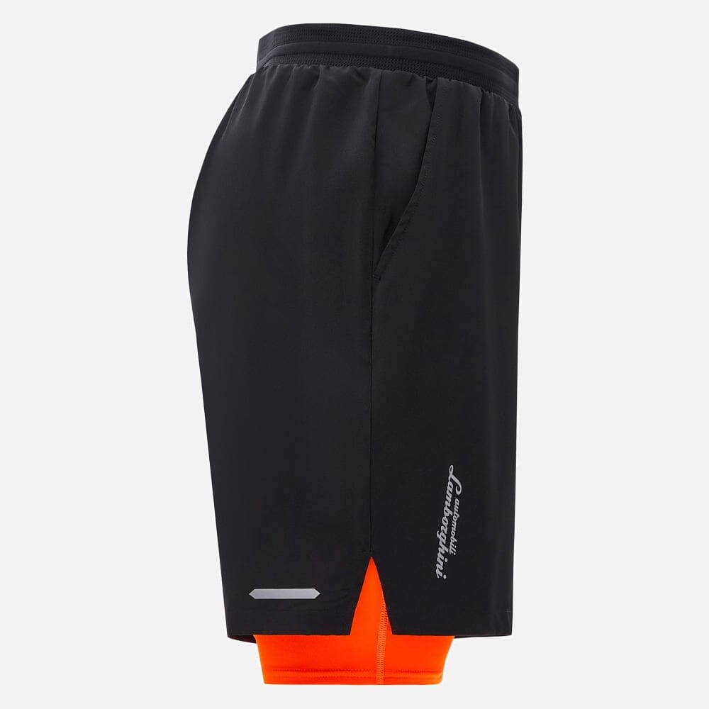 Automobili Lamborghini Men's Activewear Shorts - Black Shorts Automobili Lamborghini 