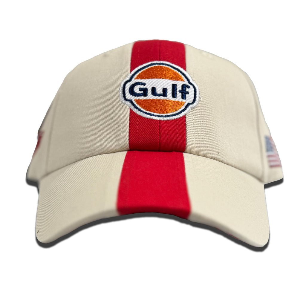 GrandPrix Originals Gulf Classic Baseball Hat - Gulf Blue/Beige/Navy Hats GrandPrix Originals USA 