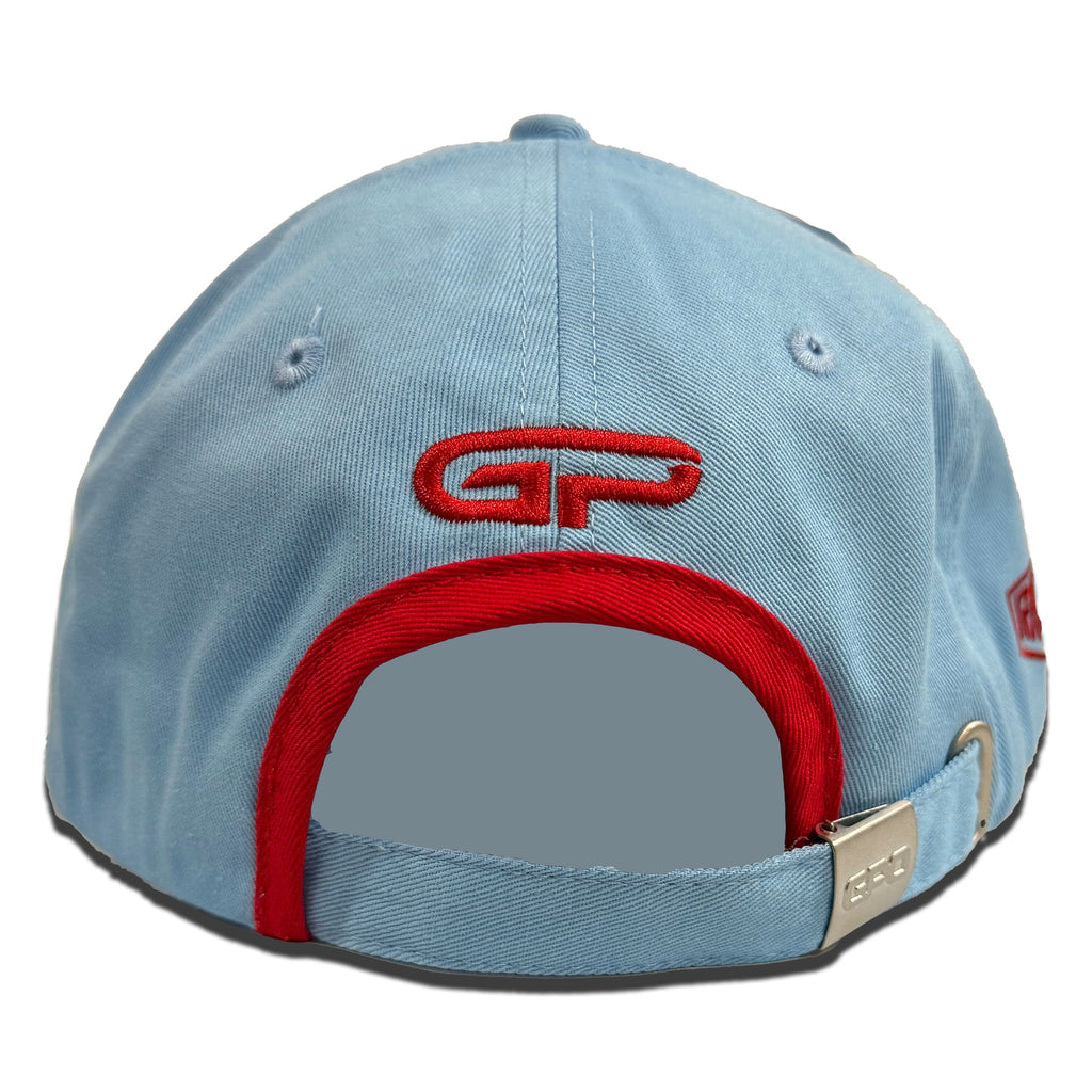 GrandPrix Originals Gulf Classic Baseball Hat - Gulf Blue/Beige/Navy Hats GrandPrix Originals USA 