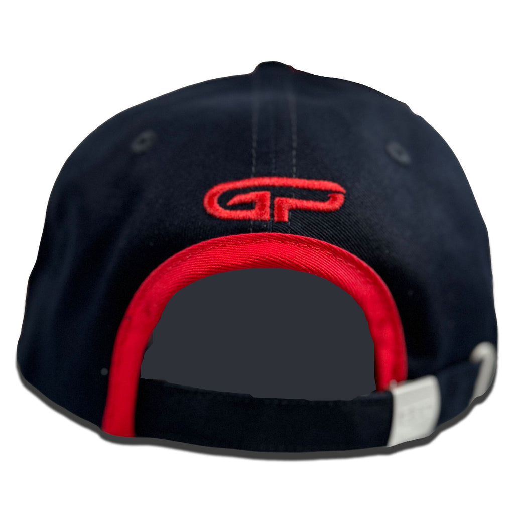 GrandPrix Originals Gulf Classic Baseball Hat - Gulf Blue/Beige/Navy Hats GrandPrix Originals USA 