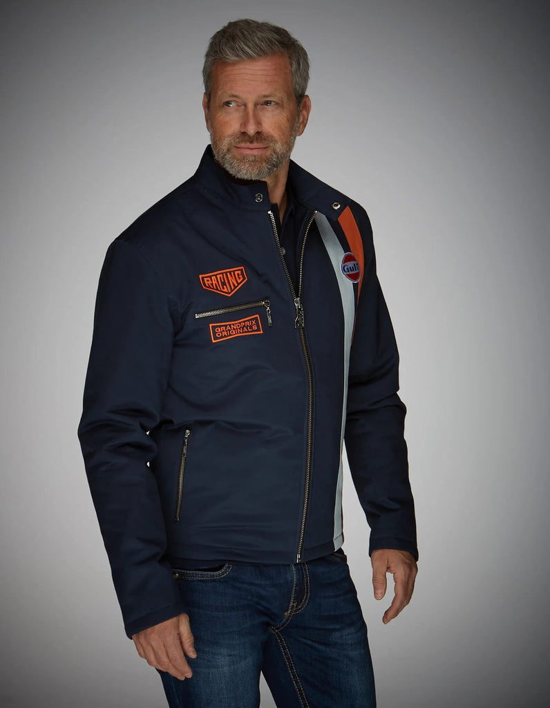 GrandPrix Originals Men's Roadmaster Cotton Jacket - Navy/Sand Jackets GrandPrix Originals USA 