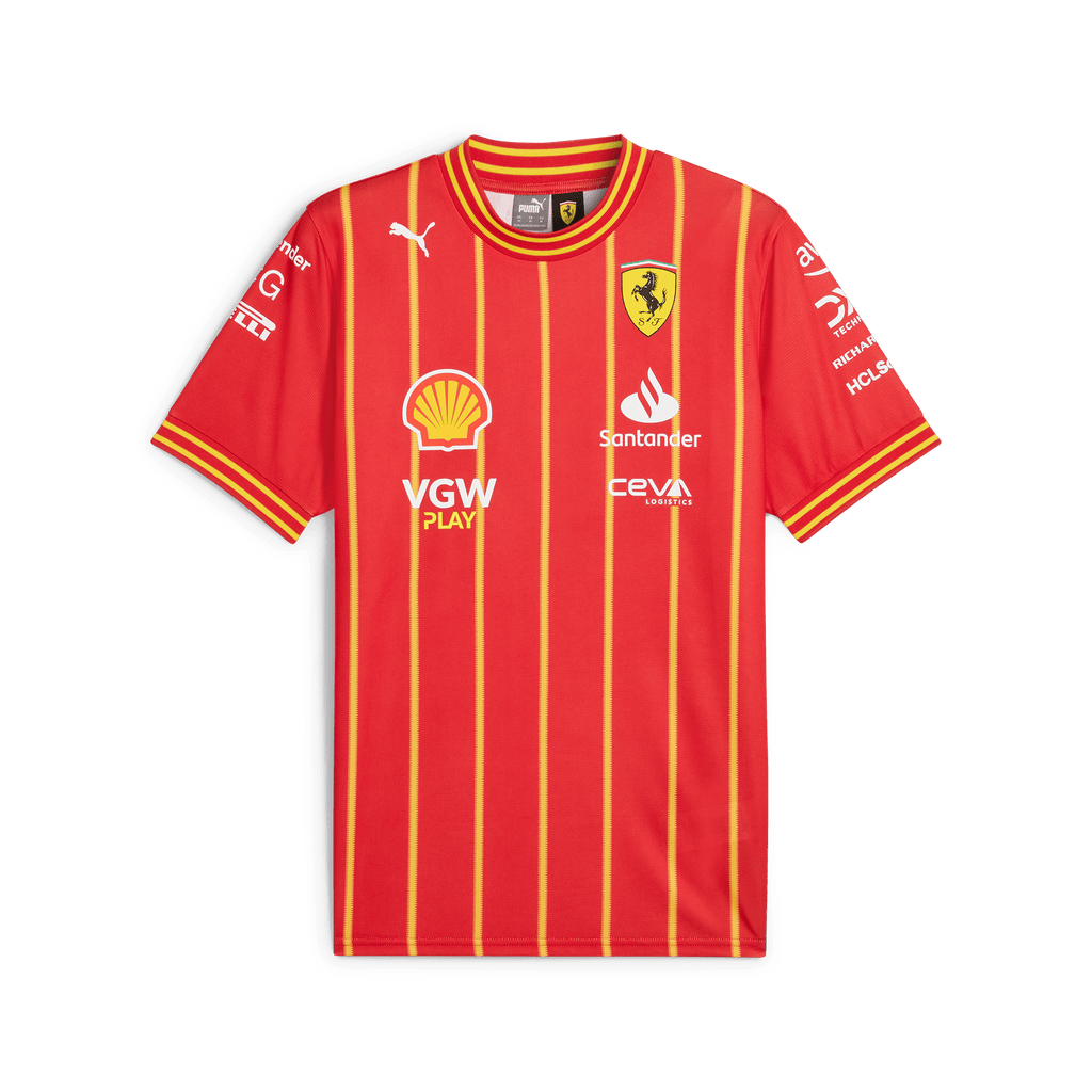 Scuderia Ferrari F1 Men's Limited Edition 2024 Team Soccer Jersey Austria GP - Leclerc/Sainz Jersey Scuderia Ferrari 