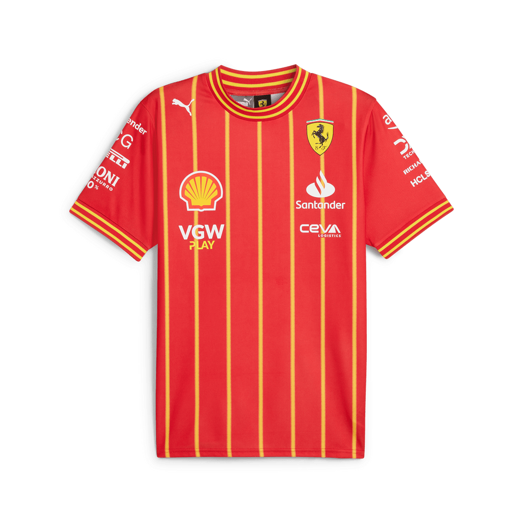 Scuderia Ferrari F1 Men's Limited Edition 2024 Team Soccer Jersey Austria GP - Leclerc/Sainz Jersey Scuderia Ferrari 