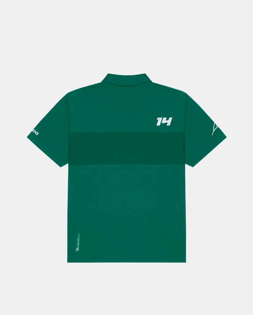 Aston Martin F1 Kimoa Fernando Alonso Minimal Polo Shirt - Black/Green Polos Aston Martin F1 