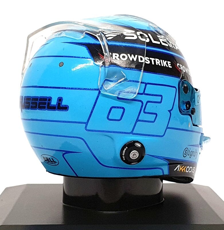 Mercedes Benz AMG F1 George Russell 2024 1:5 Scale Miniature Spark Helmet Memorabilia Mercedes AMG Petronas 