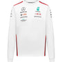 Mercedes AMG Petronas F1 2023 Men's Long Sleeve Driver T-Shirt - Black/White T-shirts White Smoke