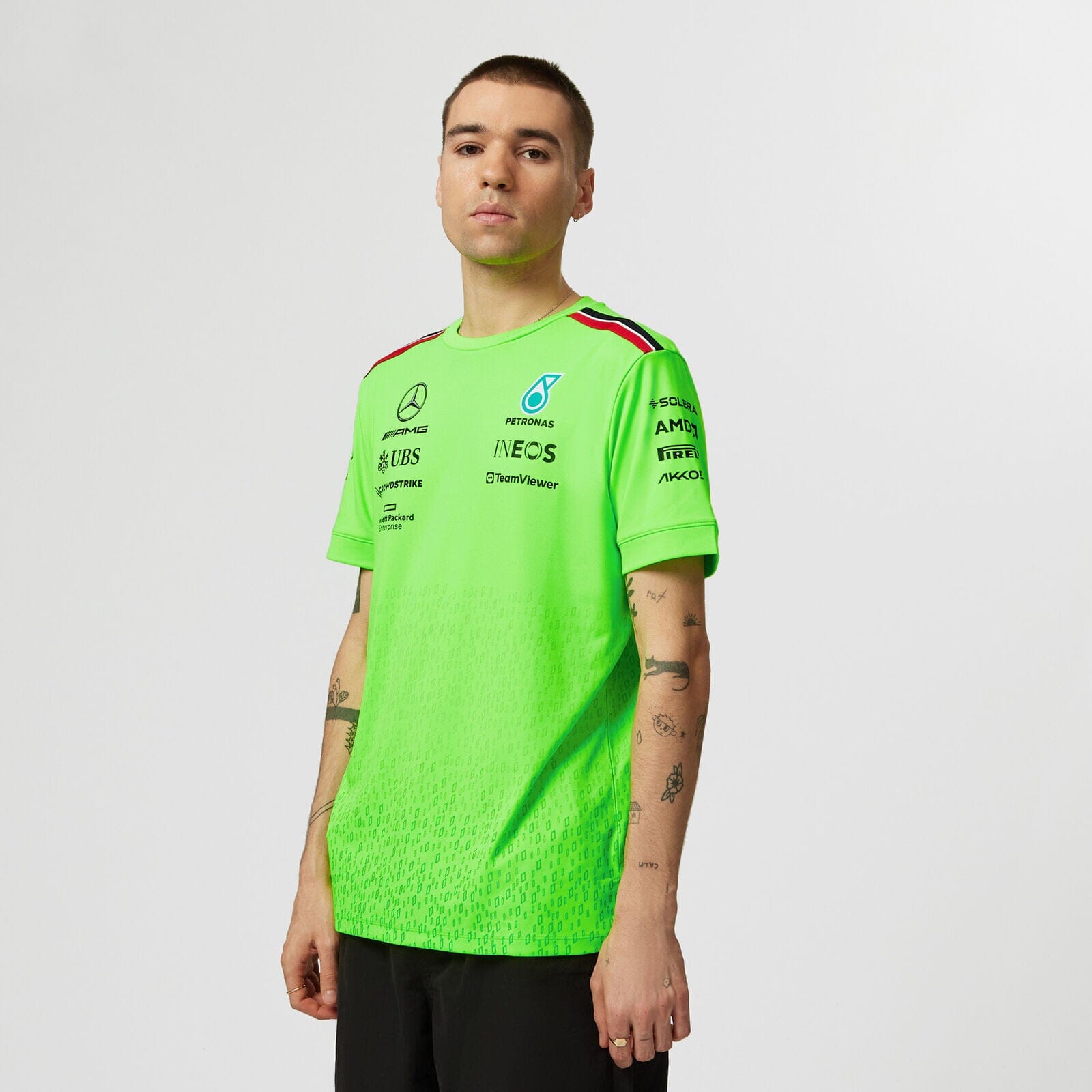 Mercedes Benz Petronas F1 Men's Team Button Down Shirt – The Grid Clothing