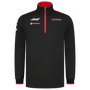 Haas Racing F1 2023 Team Fitted 1/4 Zip Sweater - Black Sweaters Haas F1 Racing Team 