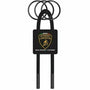 Automobili Lamborghini Rubber Keychain- Black Keyrings Light Gray