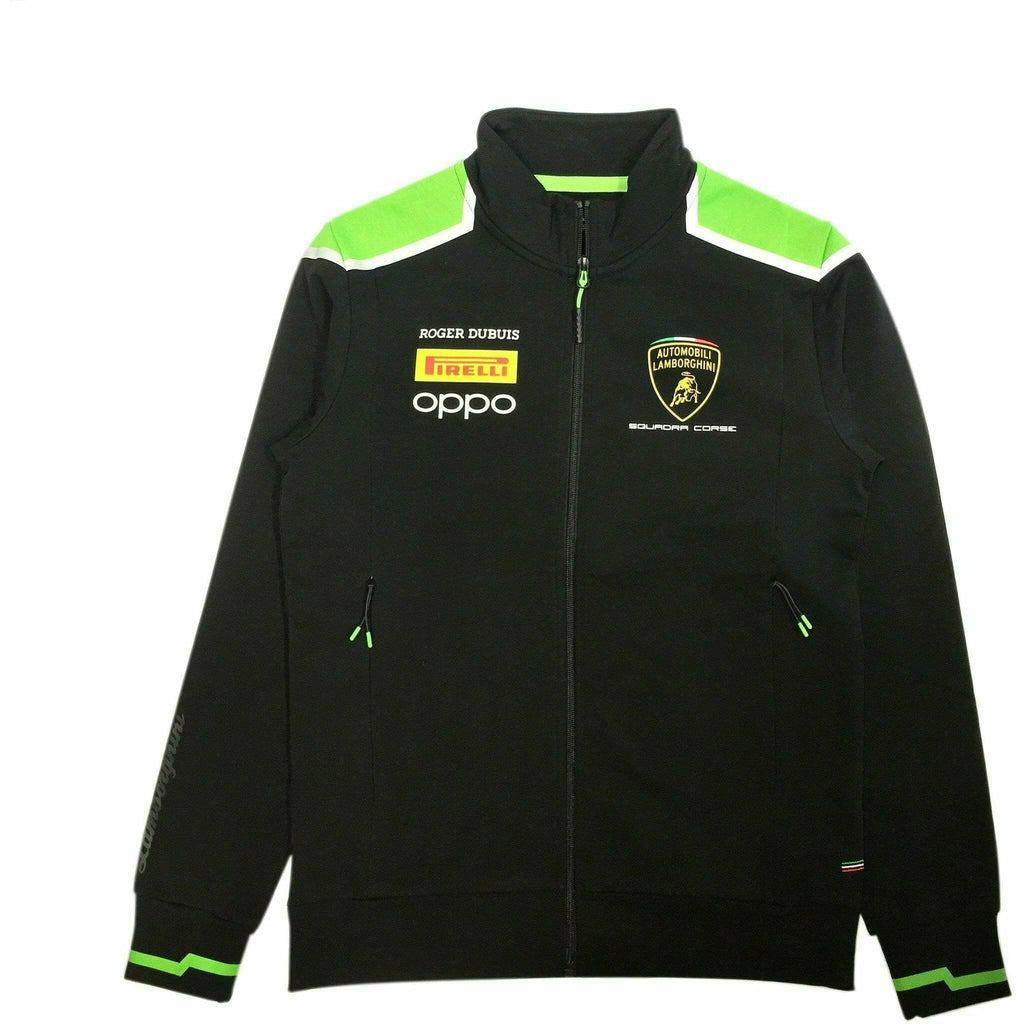 Automobili Lamborghini Squadra Corse Men's Team Sweatshirt Jacket Black Jackets Black