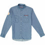 Le Mans 24 Hours Men's Steve McQueen "King of Cool" Workwear Button-Up Shirt Shirts Light Slate Gray