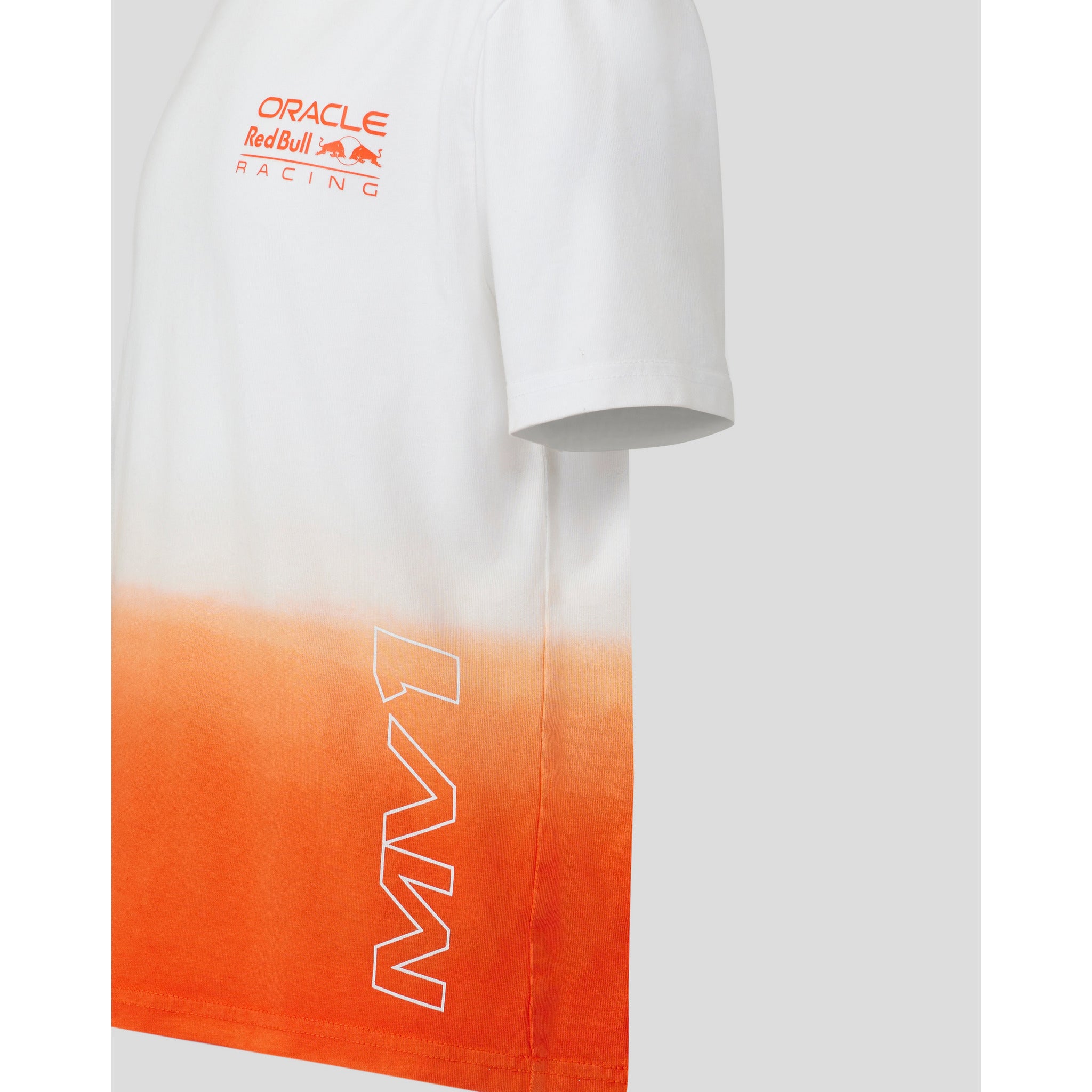 Red Bull Racing F1 Kids Max Verstappen Driver T-Shirt - White/Exotic Orange