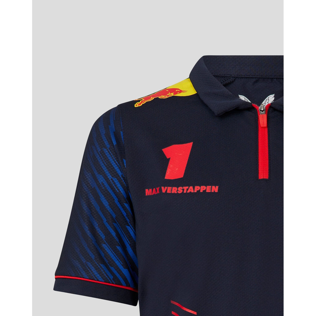 Red Bull Racing F1 Kid's 2023 Max Verstappen Team Polo Shirt- Youth Navy Polos Dark Slate Gray