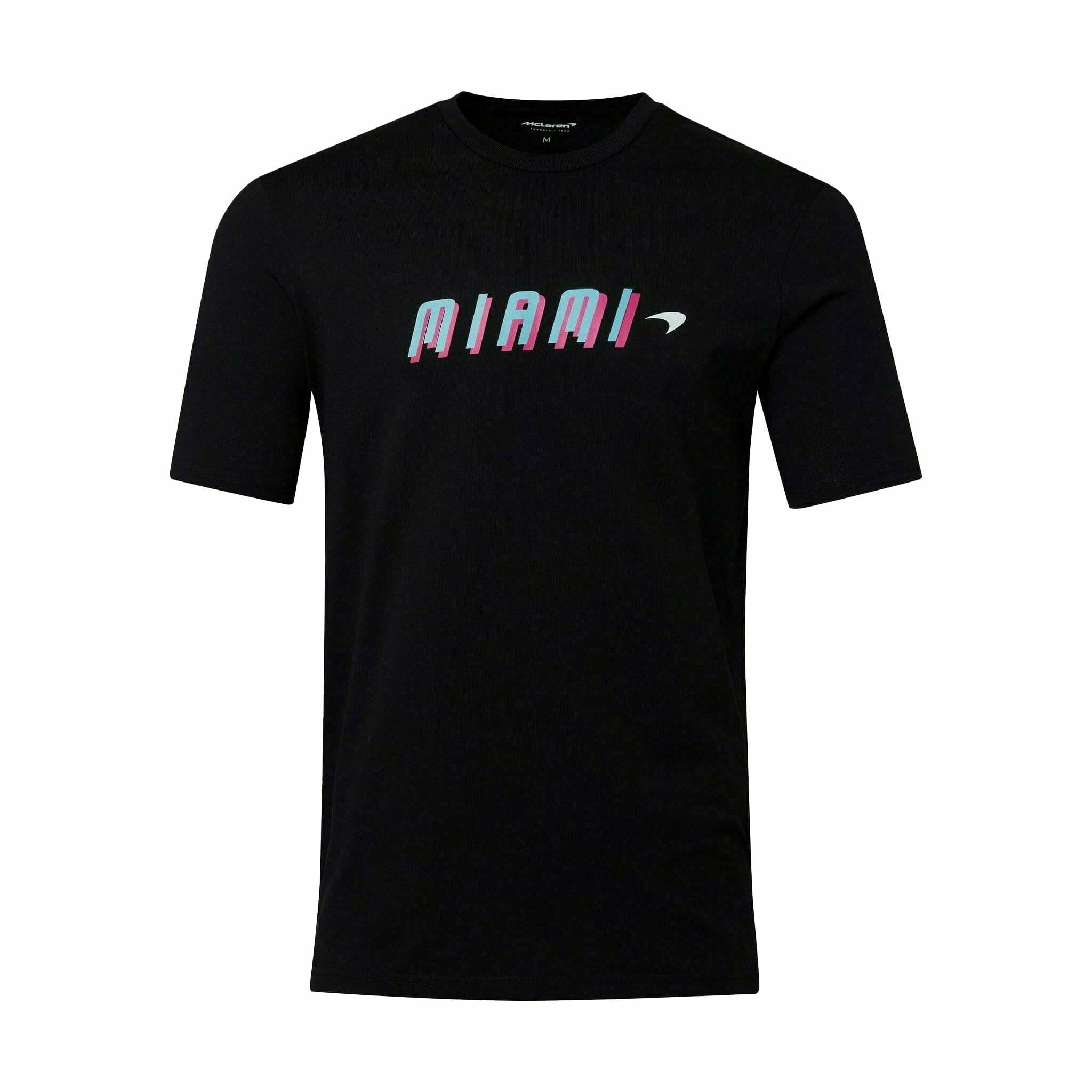 McLaren F1 Men's Miami Neon Graphic T-Shirt-Black/White/Vice Blue