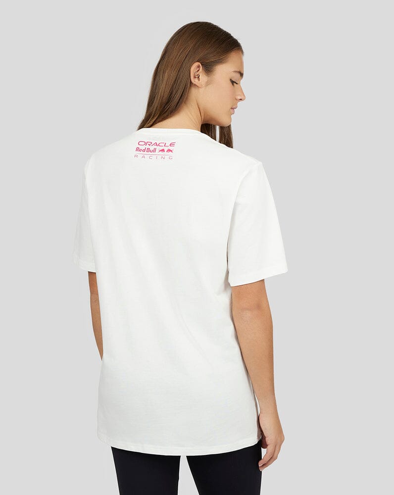 New Era 03 Printed Oversize Drop Shoulder White T Shirt