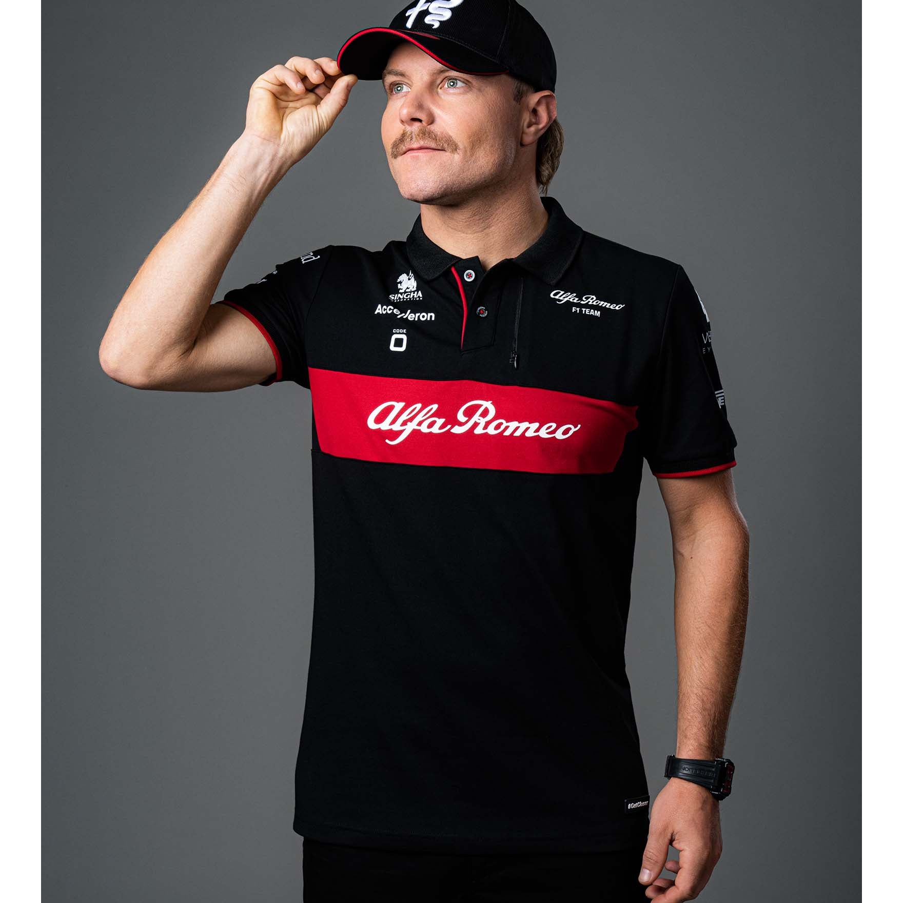 Alfa Romeo Racing F1 2023 Men's Team Polo Shirt Black – Paddock