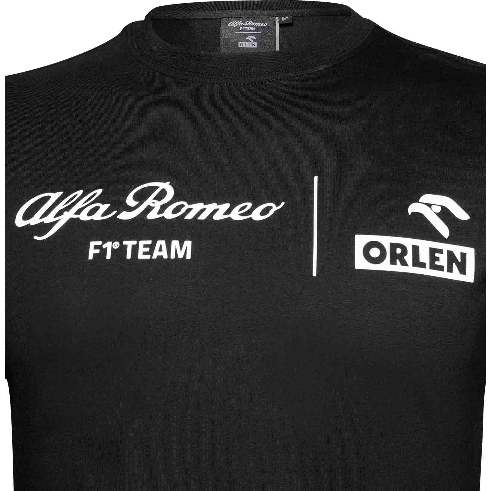 Alfa Romeo Racing F1 Men's Essential Long Sleeve T-Shirt- Black